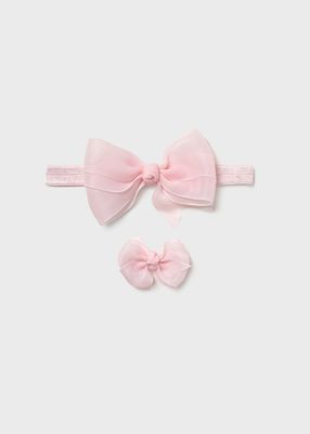 Mayoral- Newborn- Headband and Bow Clip Set