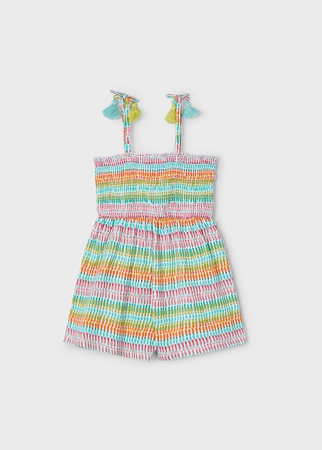 Mayoral- Mini- Girl Printed Smocked Romper