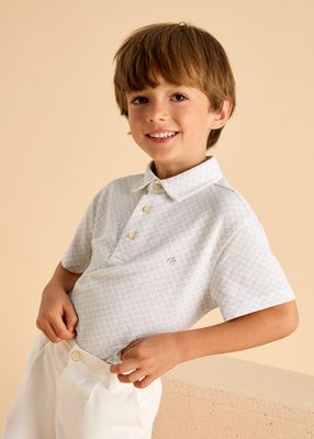  Mayoral- Mini- Boy Geometric Print Polo &amp; Chino Shorts
