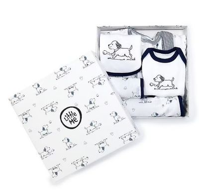 Little Me- Puppy Toile 6PC Gift Box