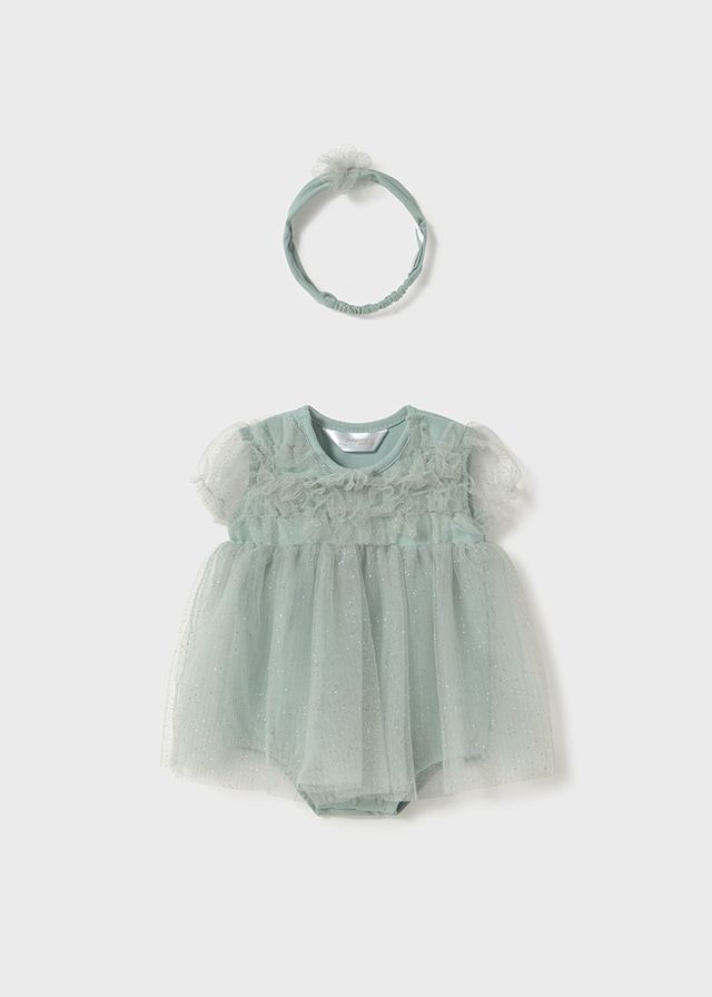 Mayoral- Newborn- Tulle Romper with Headband
