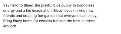 Ty Inc.- Original Beanie Babies 8"- Bluey