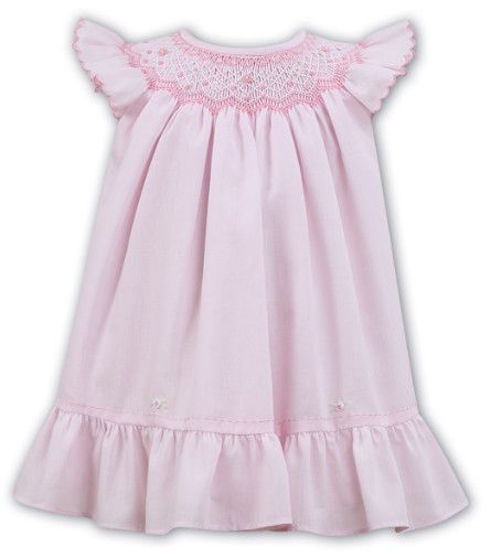 Sarah Louise- Flutter Sleeve Smocked Drop-Waist Dress