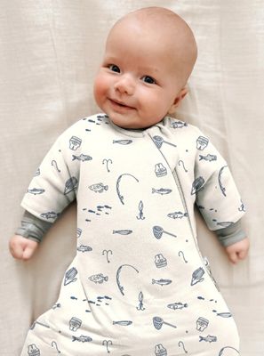 Günamüna- Bamboo Long Sleeve Transitional Swaddle Sack (.5 TOG)