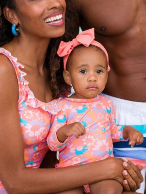 RuffleButts- Swim Bow Headband UPF50+