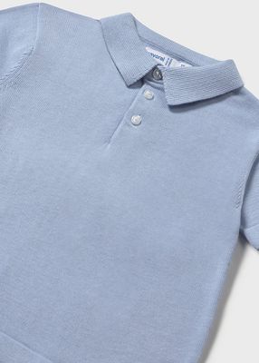 Mayoral- Baby- Knit Polo &amp; Dressy Bermuda Short Set