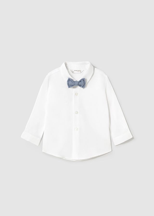Mayoral- Newborn- Shirt w/Bowtie &amp; Suspender Pant Set
