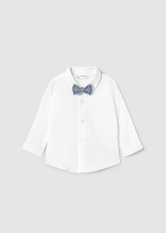 Mayoral- Newborn- Shirt w/Bowtie &amp; Suspender Pant Set