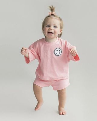 Lucky Panda Kids- Smiley Short Set