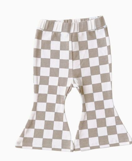 Lucky Panda Kids- Checkered Flare Pants