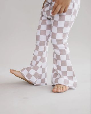 Lucky Panda Kids- Checkered Flare Pants