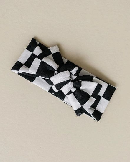 Lucky Panda Kids- Checkered Baby Headband