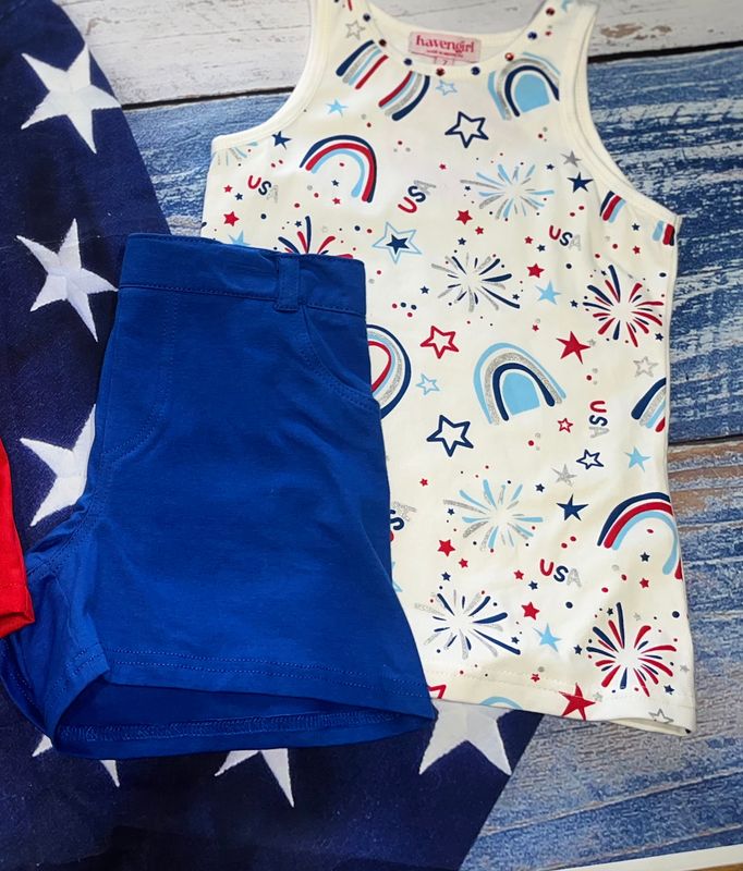 Haven Girl- Fireworks Short Set