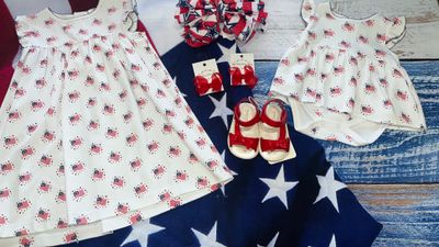 Kissy Kissy- Essence of America Printed Dress