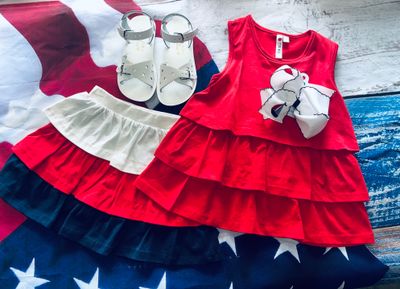 CR Kids- 3 Tier Top &amp; Skort Set
