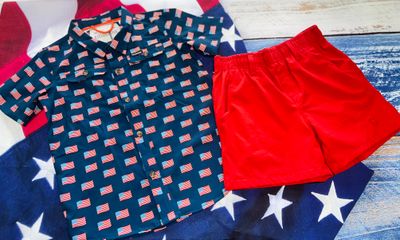 Fieldstone - American Flag Button Down
