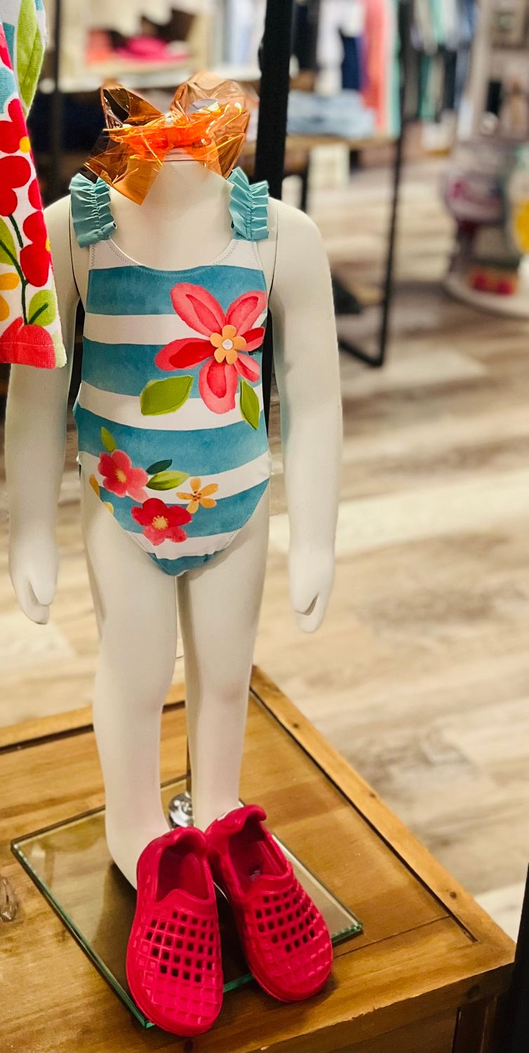 Mayoral- Baby- Striped and Floral Swimsuit