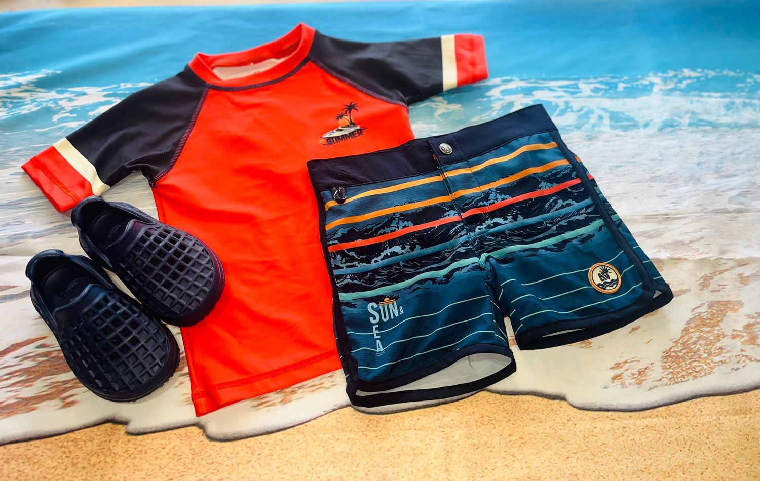 Noruk- RASHGUARD T-SHIRT UV50+ &amp; Boardshort Swim