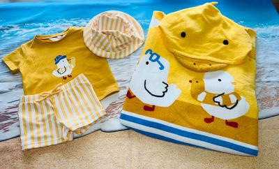 Mayoral- Newborn- Boy 3PC Swim Set w/Hat