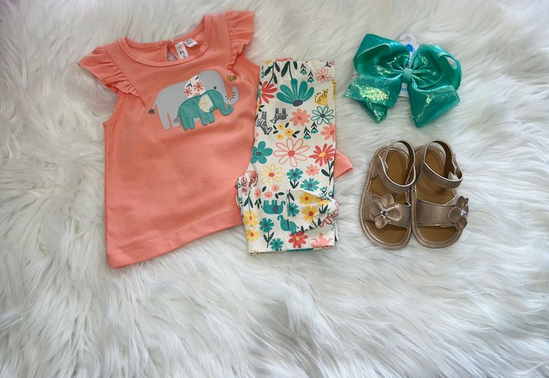 MiniBamba- Elephant Top w/Safari Bike Short