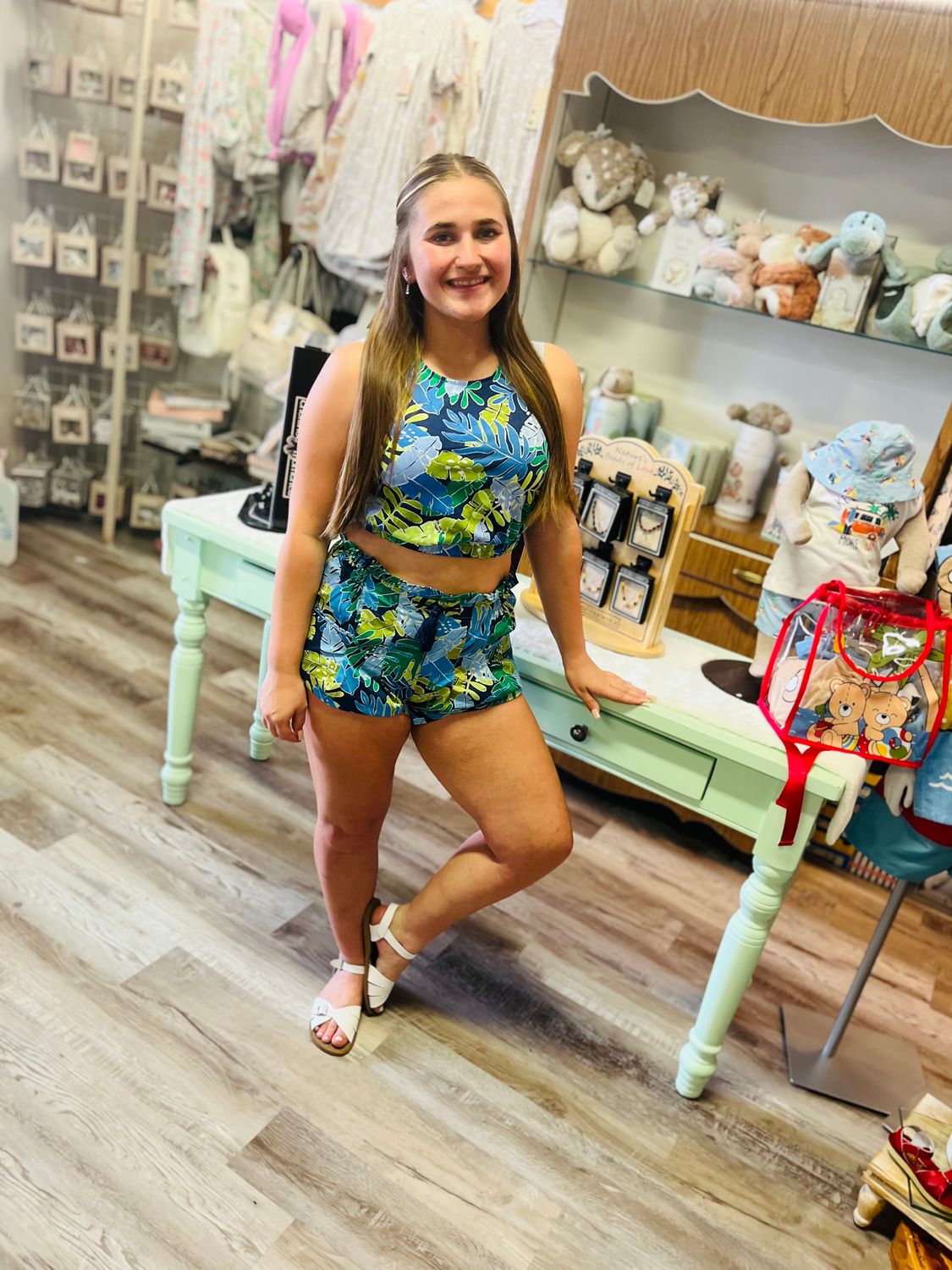 Mayoral- Junior- Printed Tank Top &amp;  Skirt-Shorts
