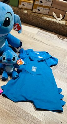 Quimby Baby-Dino Overall Set