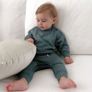 Günamüna- Bamboo Fleece Jogsuit, Size: 6-9M, Color: Hush, Style: 8321