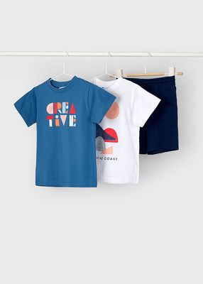 Mayoral- Mini- Boy 3-Piece Geometric Print Set