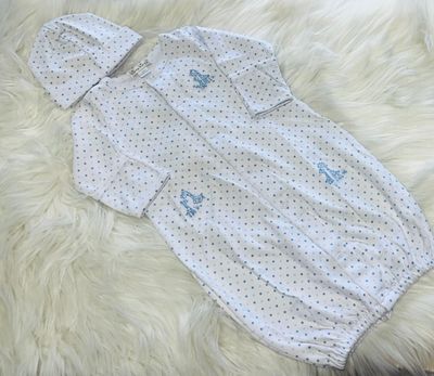 Kissy Kissy- Giraffe Grace Dot Convertible Gown &amp; Hat
