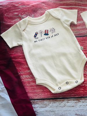 Finn + Emma- My First 4th of July Graphic Bodysuit