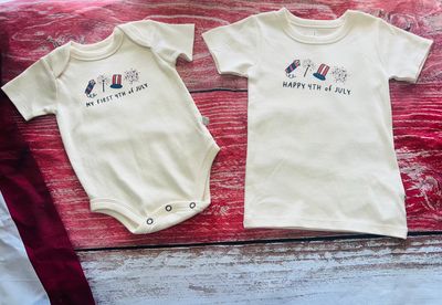 Finn + Emma- My First 4th of July Graphic Bodysuit