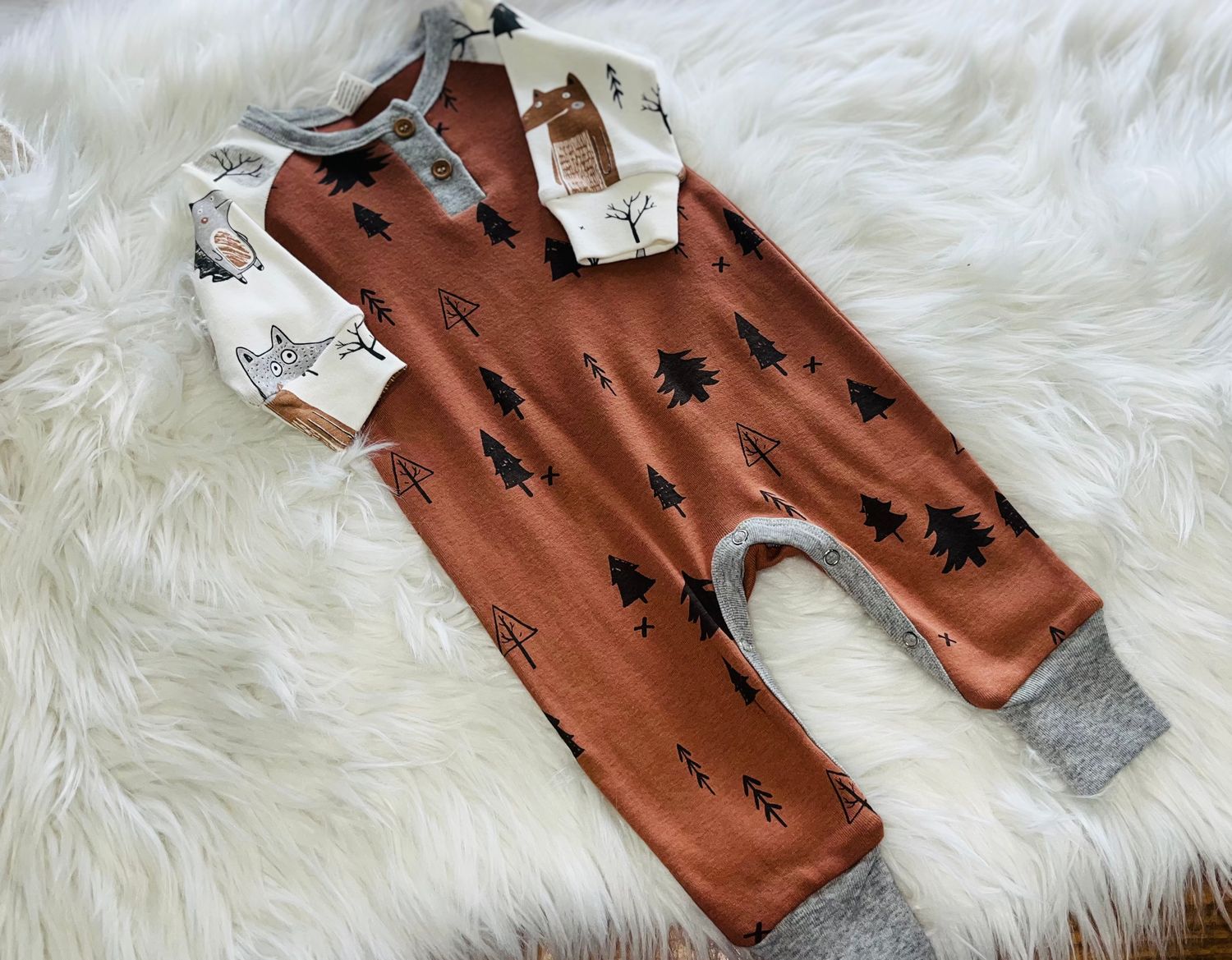 Tesa Babe- Henley Romper L/S