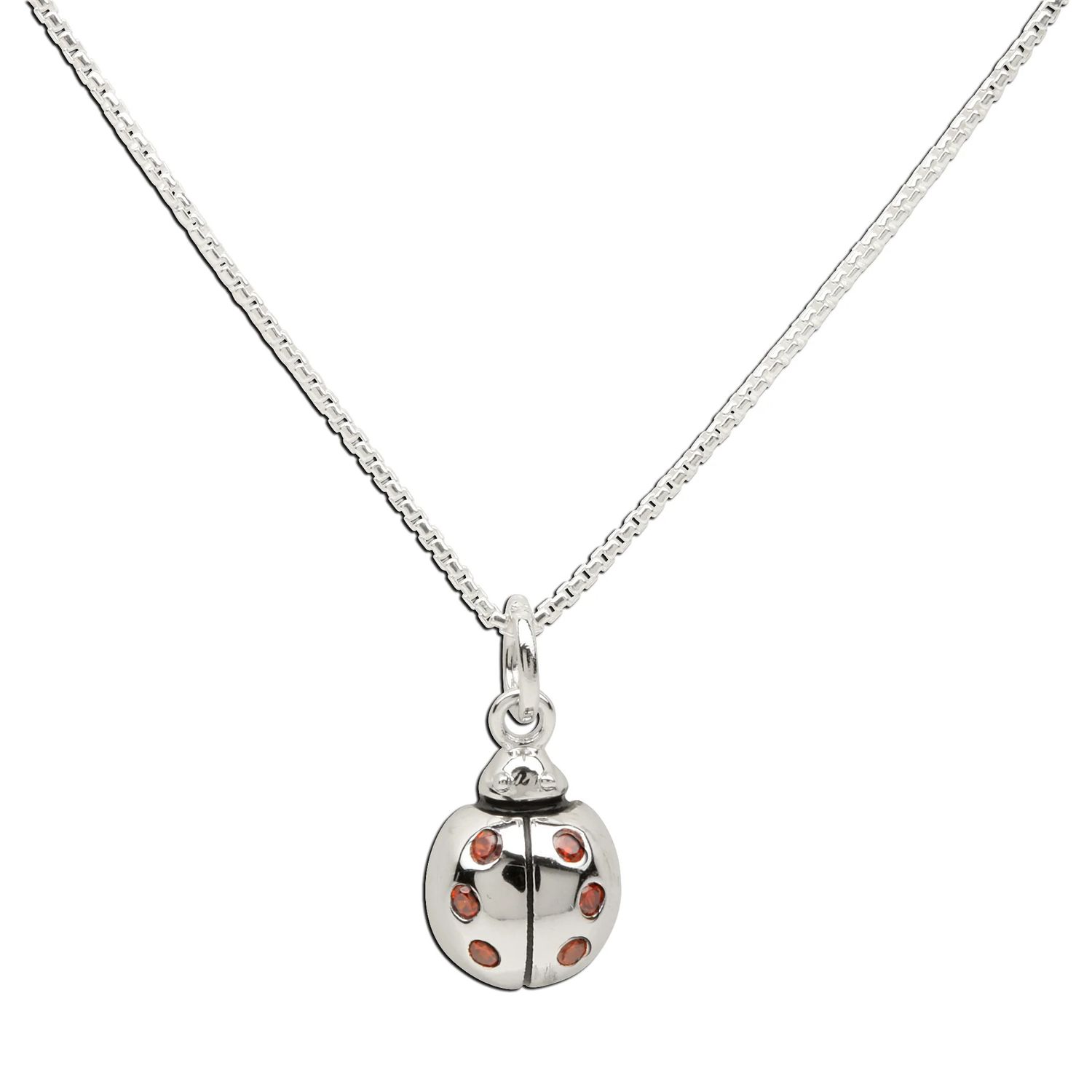 Cherished Moments- Sterling Silver Kid&#39;s Ladybug Necklace