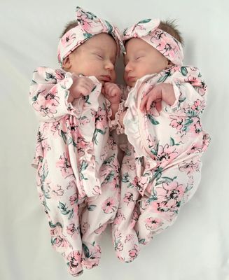  Little Me- Dream Floral Footie, Headband  &amp; Tag AlongBlanket