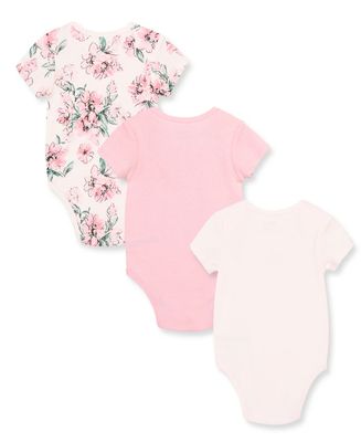 Little Me- Dream Floral Bodysuits &amp; Bibs 6 PC Set 