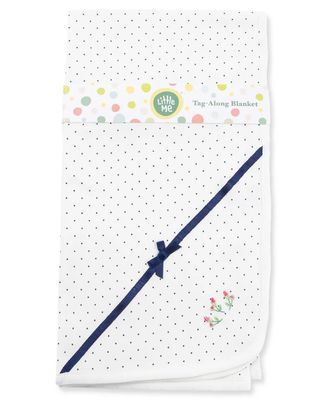 Little Me- Rosebud Footie, Headband  &amp; Tag AlongBlanket