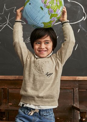 Mayoral- Mini- Baseball Team Embossed Knit Sweater