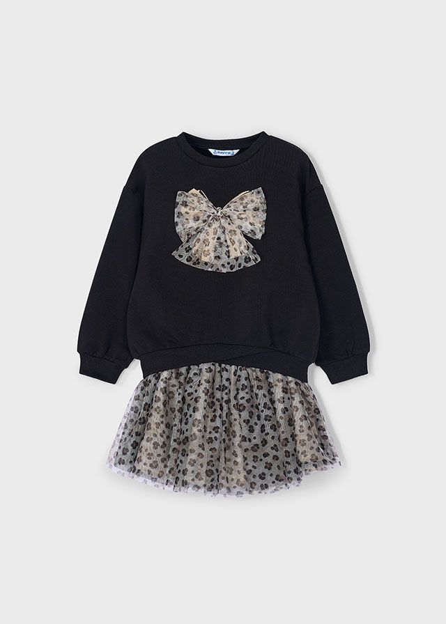 Mayoral- Mini- Sweatshirt &amp; Tulle Skirt Set