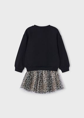 Mayoral- Mini- Sweatshirt &amp; Tulle Skirt Set