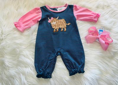 Three Sisters- Highland Cow Romper