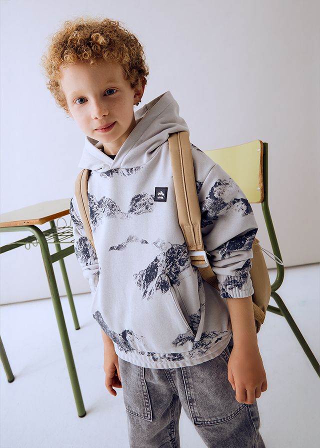 Mayoral-Mini- Printed Pullover Hoodie
