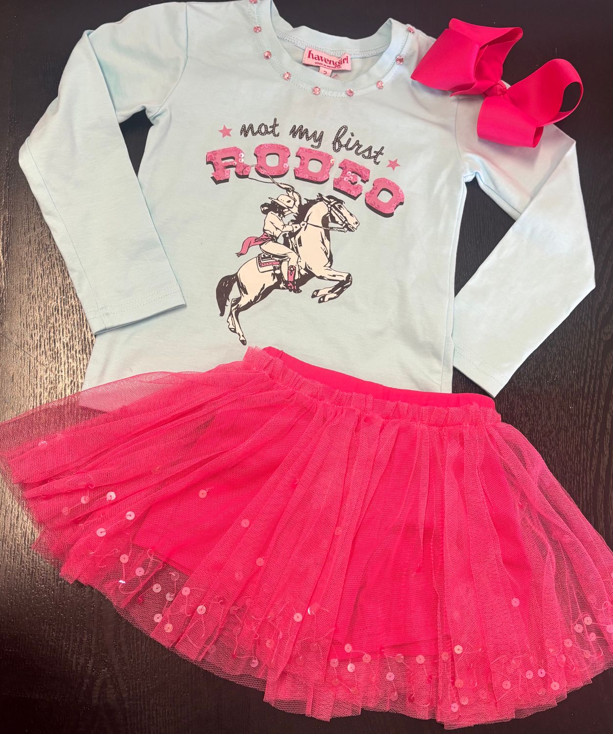 Haven Girl- Not My First Rodeo Sequin Tinker Skort Set
