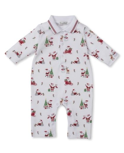Kissy Kissy- Christmas Capers Playsuit w/Collar, Size: 6-9M, Color: Multi, Style: KB812401I