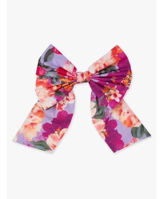 RuffleButts- Lavender Valley Woven Bow