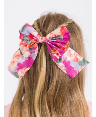 RuffleButts- Lavender Valley Woven Bow