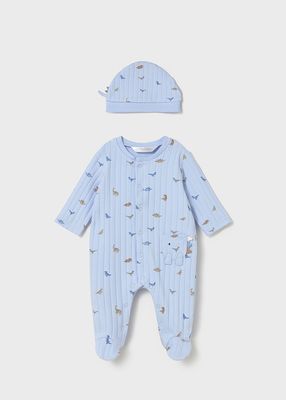 Mayoral- Newborn- Dino Footie w/Hat