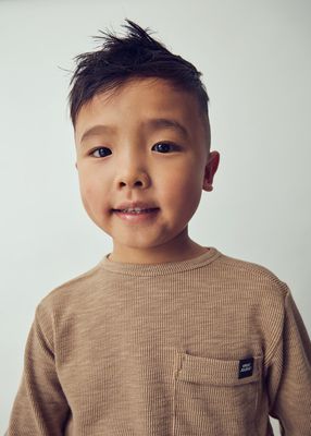Mayoral- Mini- Boys Ribbed Long Sleeve Pocket Shirt