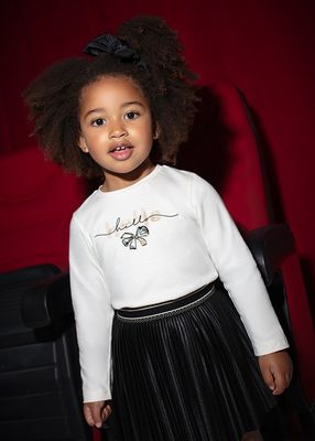 Mayoral- Mini- Girls Shirt with Matching Scrunchie