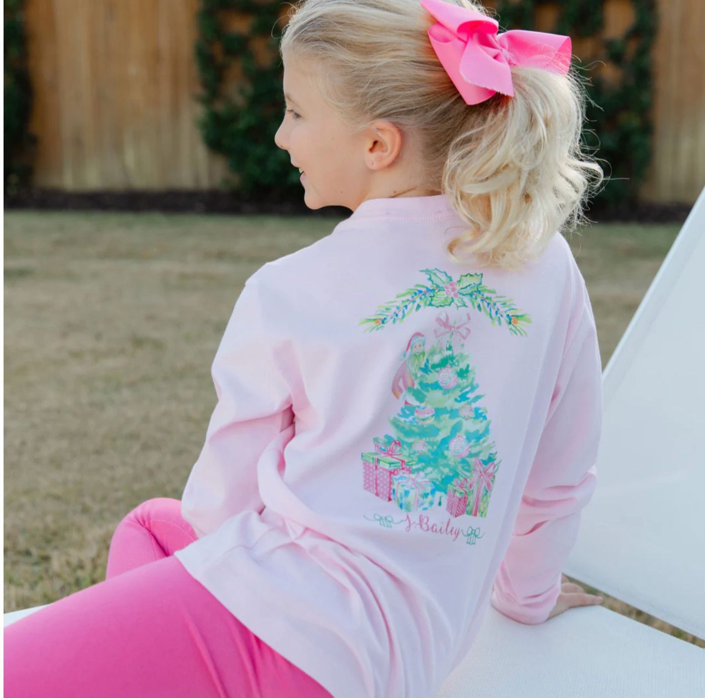 J.Bailey- Santa Tree L/S Logo Tee 