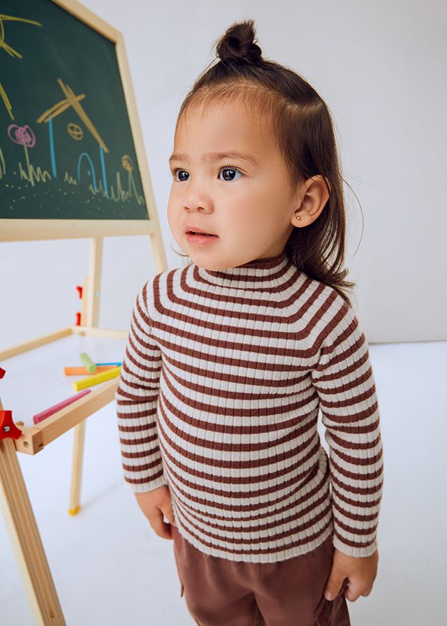 Mayoral- Baby- Knit Mock Neck Sweater &amp; Skinny Jeans Set